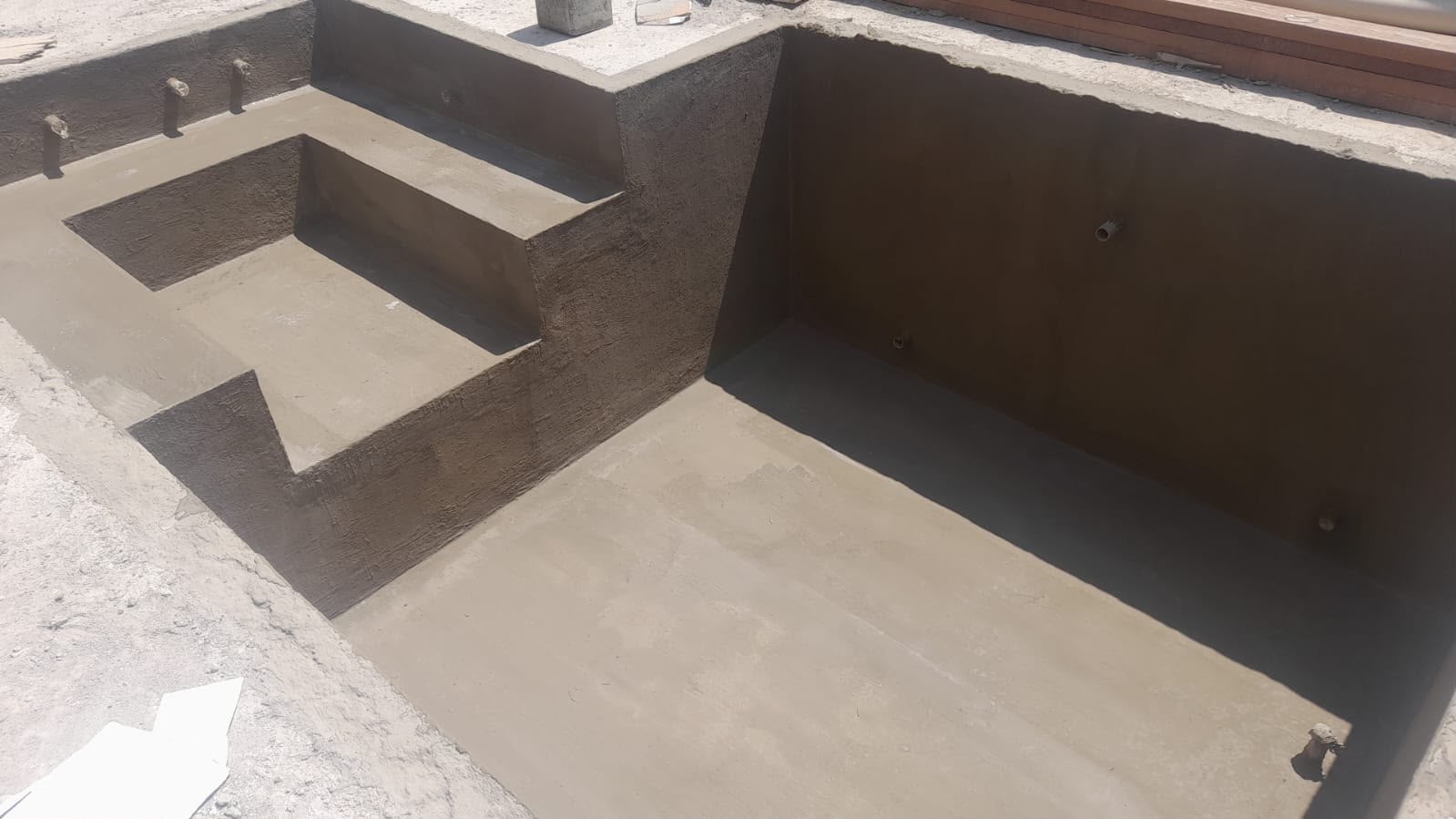 Impermeabilização com argamassa polimérica em piscina